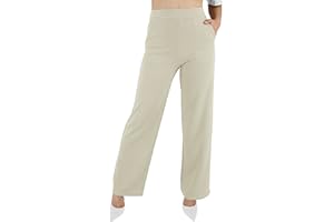 JOPHY & CO. JOPHY & CO Pantalon pattes d’eph. en tissu léger, élastique et confortable, avec poches, pour femme (référence : 6503)