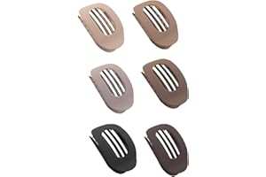 GWAWG 6 płaskich spinek do włosów dla kobiet, zakrzywiona konstrukcja, neutralny kolor, matowe, płaskie spinki do włosów, mocne trzymanie, akcesoria do włosów dla kobiet i dziewcząt