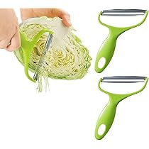 CPJJ Pelapatate Multifunzione - Professionale, Per Verdure, Con Lame Intercambiabili, Rosso - Foto 2