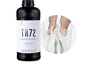 RI RESIONE RESIONE Resina 3D Flexible y Resistente - TH72 Resina Impresora 3D con Dureza Duradera y Alta Resistencia a Impactos Baja Absorción de Agua para Figuras Detalladas Blanca