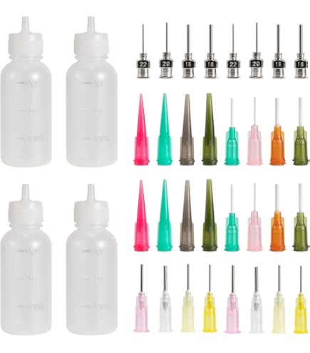 Applicatori Di Colla Di Precisione - 6 Bottiglie Con Punta Ago, 5ml E 10ml, Per Fai Da Te E Quilling - Foto 10