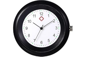 JewelryWe Reloj Estetoscopio Médico Enfermera: Reloj de Bolsillo de Cuarzo Analógico Superficie HD Digital Fácil de Leer - para Personal Médico Hospitales Clínicas