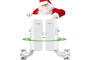 AdaLov CPE660 WLAN-Bridge 5,8 GHz, Outdoor WiFi-Bridge mit Halterung,14 dBi Antenne, IP65 Wasserdicht, Sofort Einsatzbereit, 3KM Punkt-zu-Punkt-Netzwerk, für Kamera/Garage/Scheune/Gerätehaus,24V PoE