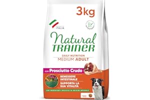 Trainer Natural Cibo per Cani Medium Adult, Prosciutto Crudo, 3 Kg