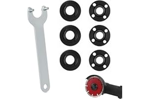 MAIXINNEW 7 Pcs Angle Grinder Wrench Nuts Flange, 140mm Grinders Spanner Key, M14 Flange Metal Angles Grinder Nuts for 14mm Spindle Thread Angle Grinders