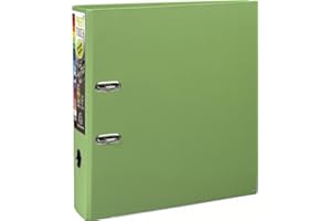 Exacompta - Réf. 53356E - 1 classeur à levier A4 MAXI Prem'Touch - Dos de 80 mm - Mécanique 80 mm - Dimensions extérieures : 32 x 30 x 8 cm - Format à classer A4 Maxi - Coloris :Vert Anis