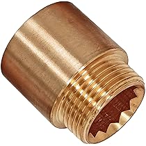 2 Stück Messing Doppelnippel 3/4" Auf 1/2" - Reduzierstück Für Wasser & Gas