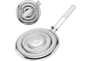 Hic Kitchen Heat Diffuser Reducer Flame Guard Simmer Plate, Stainless Steel