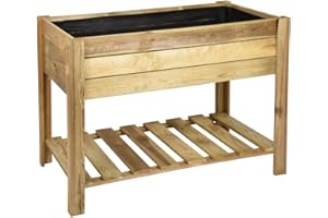 Huerto urbano Madera Natural Rectangular - Faura