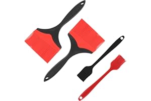 Realand Pinceau à badigeonner extra large en silicone résistant à la chaleur pour la cuisine, la cuisson, le gril et l'étalement d'huile, de barbecue, de sauce, de beurre et de marinade (2 pièces