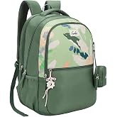 Genie School Backpack For Girls |19 Inch-36 Litres With Three Compartments, Light Weight with Padded Shoulders |Best for Book