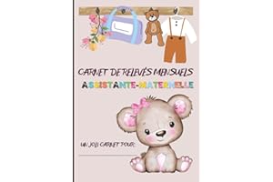 Carnet de Relevés Mensuels Assistante Maternelle: Planning de Présence - Permet de Noter Vos Heures d'Accueil et Facilite Votre Déclaration Pajemploi...ASSMAT,Nounou