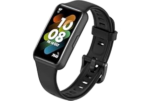 FunBand Compati Bourwayth Samsung Huawei Band 7 / Huawei Band 6,Miękka silikonowa klasyczna bransoletka Wymienna opaska pasuje do Huawei Band 6 / Honor Band 6 / Huawei Watch Fit/Honor Band ES