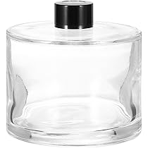 sourcing map Flacone diffusore vuoto in vetro da 120 ml, 7,6 x 7,1 cm, ricaricabile, accessorio per aromaterapia, contenitore per diffusore fai da te
