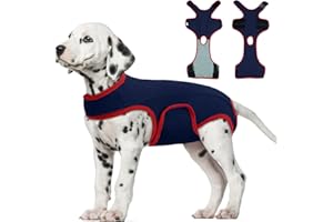 LeLePet Dog Surgery Recovery Suit, Post Surgery Dog Suit for Male and Female, Adjustable Medical Recovery Suit for Dogs After Surgery, Soft Dog Surgical Suit for Wound Protection, Blue L