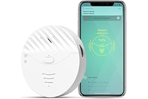 SENCKIT Allarme WiFi per porte e finestre: allarme intelligente per finestre, sensori di vibrazione con allarme da 130 dB e avvisi app gratuiti, compatibile con Alexa Google Home, sensore di allarme di