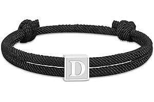 ZENGSING Verstellbares Paracord Armband Nautische Surf Armbänder mit Buchstaben Charme Seil Schnur Nautische Surf Armbänder für Männer Junge