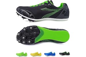 QIXFYZE Leichtathletik-Spikes-Schuhe, Rennsport, Springen, Sprinten, Laufen, Spikes, atmungsaktiv, Spikes, Unisex, Laufen für Herren, Damen, Jugendliche, Jungen, Leichtathletik
