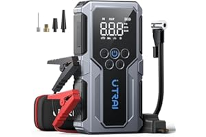 ‎UTRAI UTRAI Starthilfe Powerbank für Pkw 4500A, Booster Auto Starthilfe mit Kompressor 150PSI, 18W Schnellladung, Taschenlampe, Zwangsstart, Jump Starter Bis zu 8.5L Benzin, 6.5L Dieselmotor