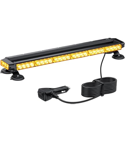 Luce Stroboscopica 54 LED Per Veicoli | 27 Modalità Lampeggio | Base Magnetica | Impermeabile IP65 | 12/24V - Foto 11
