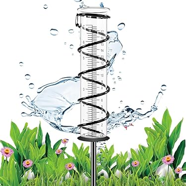 Regenmesser Mit Erdspieß 44cm - Garten Niederschlagsmesser Metall & Glas