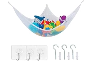 PUERFOCA Hamaca de Juguete,Hamaca de Juguete para Animales de Peluche, Hamaca de Malla de Peluche Red de Almacenamiento de Juguetes de Peluche para Habitación de Niños