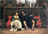 Das Museum Outlet – Faust und Marguerite im Garten von Tissot, gespannte Leinwand Galerie verpackt. 40,6 x 50,8 cm
