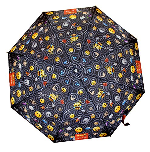 Preisvergleich Produktbild Emoji Smiley Taschenschirm Regenschirm Anthrazit