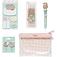 Grupo Erik Pusheen Stationery Set | Pusheen Pencil Case with Pen, Highlighter Set, Self Adhesive Notes, Paper Clips | Pusheen Gifts, Pusheen Cat Stationery, Cute Stationery