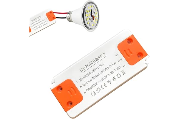 Transformateur Led Entrée 220-240V Sortie DC 12v 1.5A 18W, Transformateur 220V 12V Led,Pilote D'ampoule,Transformateurs 220V 12V, Alimentation À Tension Constante Pour Bande Lumineuse