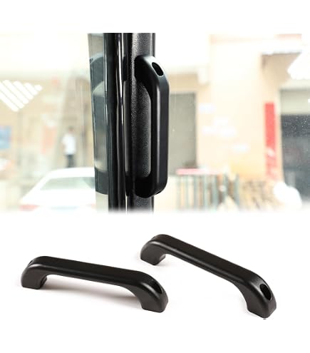 PIUGILH Impugnatura a colonna per auto, adatta per Land Rover Defender, per interni auto, colonna A, ricambio per Land Rover Defender 110 90, maniglia interna per accessori Land Rover Defender (nero
