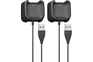 Sinoacc Ładowarka do Fitbit Versa 1/ Versa Lite/Versa SE Wymienny kabel dokujący do Versa, Versa SE, Versa Lite Smart Watch (3.3ft/1m) 2Pack