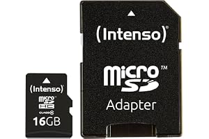 Intenso 3413470 16 GB Micro SD-kort med adapter, 16 GB