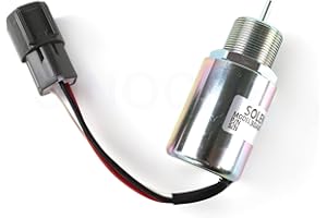 30A87-10400 Solenoide 12V - SINOCMP Solenoide di arrest per Mitsubishi S3L2-61SD S3L2-61SDH S4L2-61SD S4L2-61SDH,3 mesi di garanzia