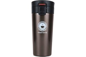 SLOSH Vaso Termico Café Termo Taza Termica Viaje Botella Acero Inoxidable Agua Para Llevar Sin Bpa Thermos Frascos Inox Copa Termo Hermetico Té Cafe Caliente Taza Coche Bebida Hermetica 380ml