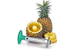 BARGAINGALORE Fruit Pineapple Corer Slicer Peeler Cutter PARER Stainless Kitchen Easy Hand Tool New | REMOVES Perfectly Formed Rings