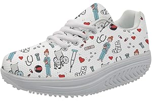 Showudesigns Travail infirmière Mode Compensées Basket Femmes Minceur Chaussures Sneaker