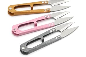 DNDGDLUA Tijeras de Costura Profesional, Cortadoras de Hilo de Doble Punta, Tijeras Pequeñas Manualidades, Cortahilos de Hilo de Bordado Multipropósito Portátiles (3 piezas)