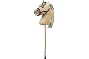 HKM - Hobby Horse Premium, Norweger mit Halfter, Schweif & abschraubbarem Stock, Steckenpferd für Kinder, Stockpferd + Zubehör zum Hobby Horsing