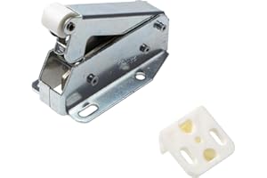 Gedotec Pestillo de muelle QUICK Las capturas gabinete Puerta Cierre presión Metal Automático broches muebles para & Doblez Acero niquelado 1 Pieza - Federschnapp tapa con Contraparte