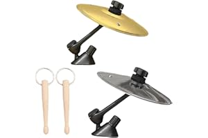 Satiskid 2 Pack Car Crash Cymbal Air Vents - Twin Crisp Metallic Percussion, Quirky Road Trip Gifts for Music Lovers & Drivers Cars Ornaments to Make Your Driving More Fun (Silver & Gold)