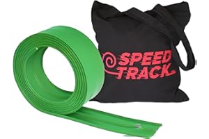 Speed Track 5m Green Flexible Toy Car Track with Storage Bag - Indoor & Outdoor Flexible Diecast Car Monster Truck Race Track for Loops, Jumps, Ramps with Suction Cups for Windows, Doors