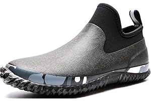 GILKUO Neopren Gummistiefel Herren Kurz Wasserdicht Leicht Regenstiefel