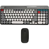 Coverzone Bluetooth Keyboard Mouse Wireless Keyboard and RGB Mouse Set 2.4G Bluetooth and Battery Portable Lightweight and Slim Design