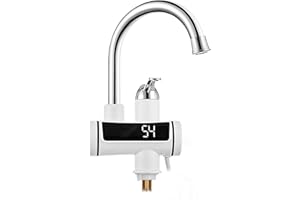 HOGART Calentador de Agua Eléctrico Instantaneo 230 V para Cocina, Jardín, Baño, Caravana, Camper, Grifo Eléctrico Agua Calie