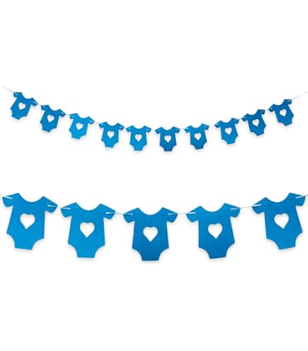 Pullerparty Wimpelgirlande 'Junge' – 4,5 M Lange Partykette In Blau, Für Babyparty & Geburtstagsdeko