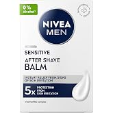 NIVEA MEN Erkek HassasTıraş Sonrası Balsam Hassas 100 ml,E Vitamini,ProVitamin B5,Alkols&uuml;z Form&uuml;l,Hassas Ciltler i&ccedil;in Rahatla