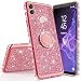 Produktbild Miagon Hülle Glitzer für Huawei Honor 10 Lite,Luxus Glänzend Mädchen Frauen Weich Silikon Handyhülle mit Strass Diamant 360 Grad Ständer Schutzhülle Etui Cover für Huawei Honor 10 Lite/P Smart 2019