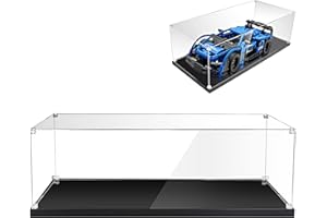icuanuty Vitrine en acrylique pour Lego 1:12 - Kit de modélisme de construction de voiture - Vitrine de stockage étanche à la poussière - Pour Lego 10295 42156 42154 42153 10304 - Pour les amateurs de