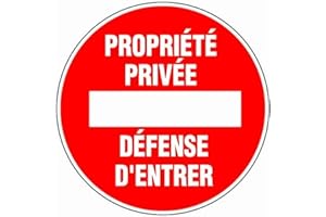 Novap Polystyrène Panneau Propriété privée défense d'entrer - Rigide Ø300mm - 4061368, Blanc